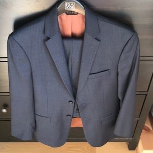 Jos A Bank navy blue slim fit suit